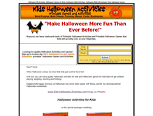 Tablet Screenshot of kids-halloween-activities.com